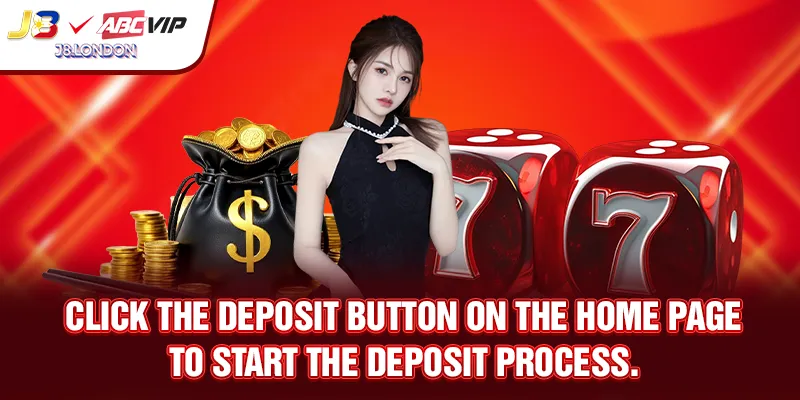 Find the "deposit" button right on the J8 bookmaker homepage