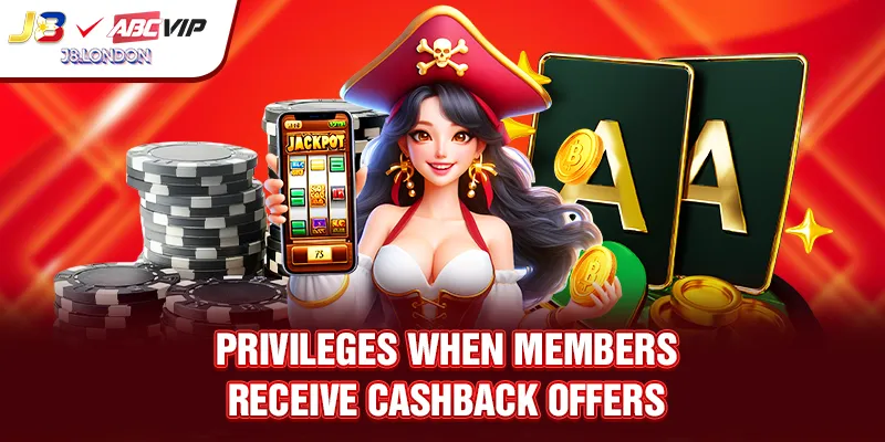 Privileges when members receive cashback offers